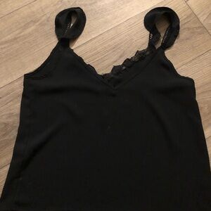 SHEIN  Black Lace Trim Camisole aTank Top